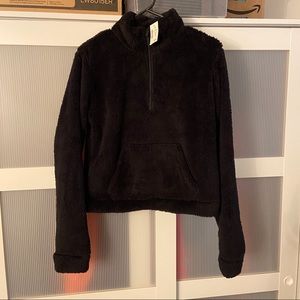 Fuzzy quarter zip pullover
